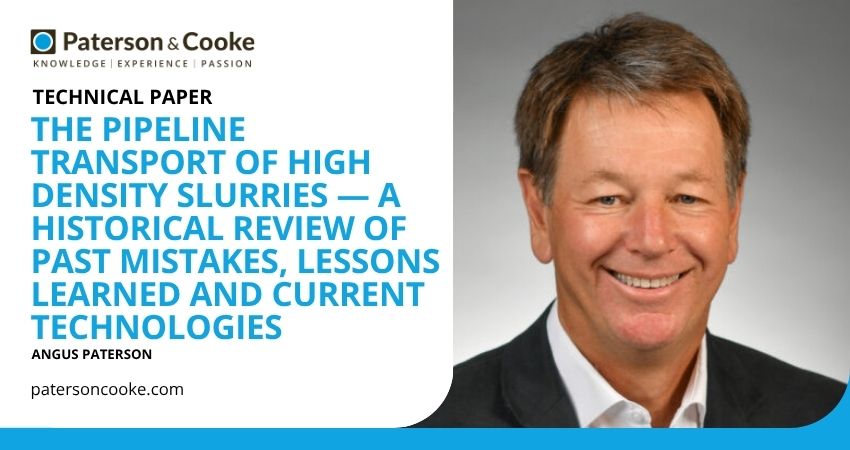 The pipeline transport of high density slurries — a historical review of past mistakes, lessons learned and current technologies The pipeline transport of high density slurries — a historical review of past mistakes, lessons learned and current technologies